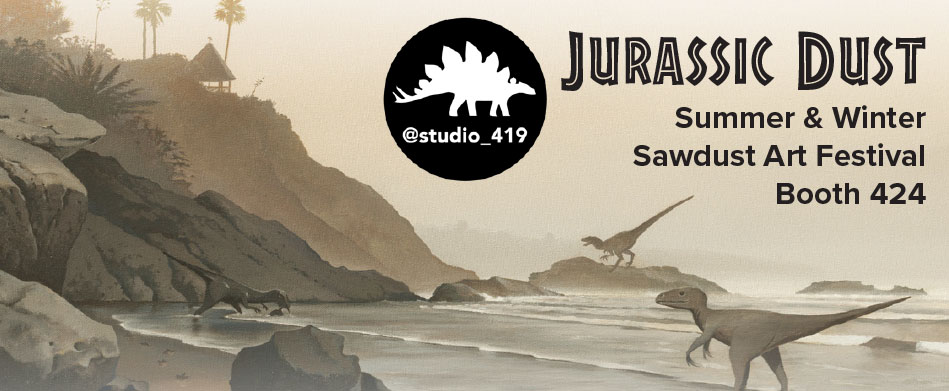 Jurassic Dust exhibit at Laguna Beach art festival